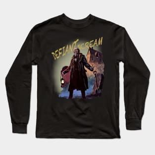 Comic Horror for halloween Defiant Scream Long Sleeve T-Shirt